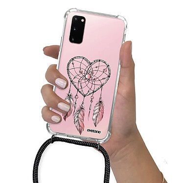 Evetane Coque cordon Samsung Galaxy S20 Dessin Attrape coeur pas cher