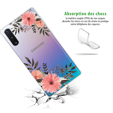 Avis Evetane Coque Samsung Galaxy Note 10 360 intégrale transparente Motif Fleurs roses Tendance