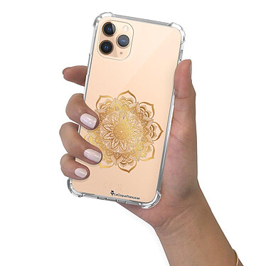 LaCoqueFrançaise Coque iPhone 11 Pro anti-choc souple angles renforcés transparente Motif Mandala Or pas cher