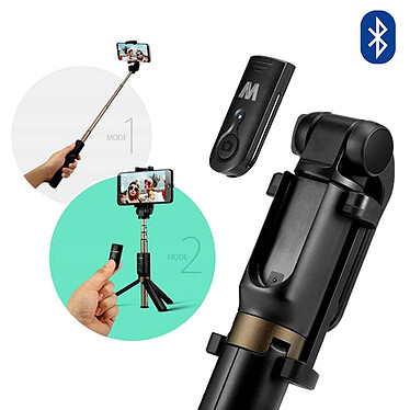 Avizar Perche Selfie Smartphone Bluetooth Rotative à 360° Fonction Trépied - Noir pas cher