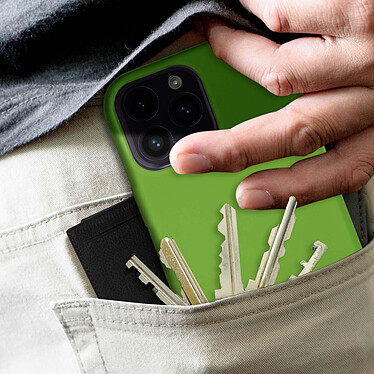 Avizar Coque pour iPhone 14 Pro Max Silicone Semi-rigide Finition Soft-touch Fine  vert pas cher