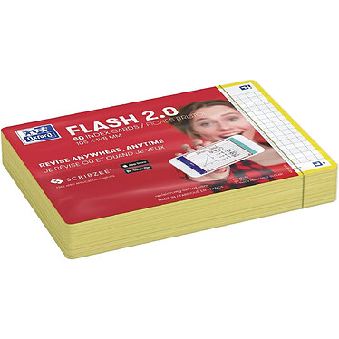 Acheter OXFORD Fiches 'Flash 2.0', 105 x 148 mm, jaune