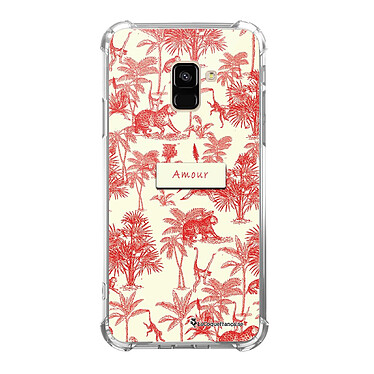 LaCoqueFrançaise Coque Samsung Galaxy A8 2018 Silicone antichocs Solides coins renforcés  transparente Motif Botanic Amour