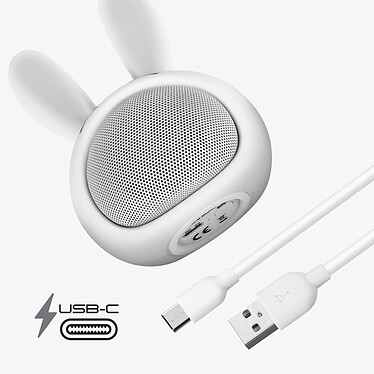Avis Moxie Enceinte Bluetooth 3W Autonomie 3h Design Lapin Lumineux  Blanc