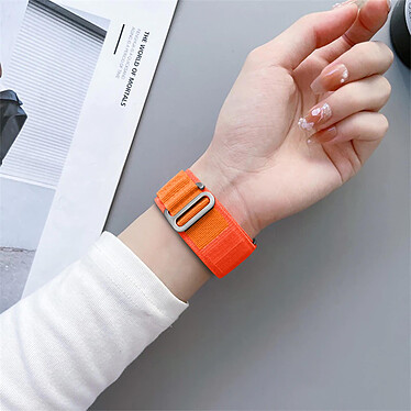 Avis Avizar Bracelet pour Galaxy Watch 5 / 5 Pro / 4 Nylon Ajustable Boucle Alpine  orange