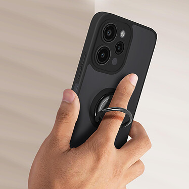 Avis Avizar Coque pour Xiaomi Redmi 12 Bi-matière Bague Métallique Support Vidéo  Noir