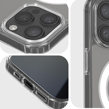 4smarts Pack Protection pour iPhone 15 Pro Coque MagSafe Verre Trempé  Transparent pas cher