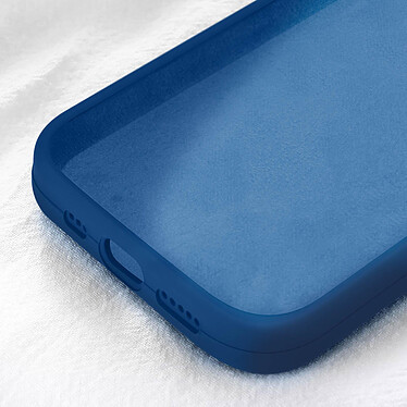 Moxie Coque pour iPhone 15 Semi-rigide Intérieur Microfibre Bords Surélevés Bleu Nuit pas cher
