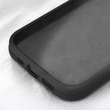 Moxie Coque pour iPhone 15 Semi-rigide Intérieur Microfibre Bords Surélevés Noir pas cher