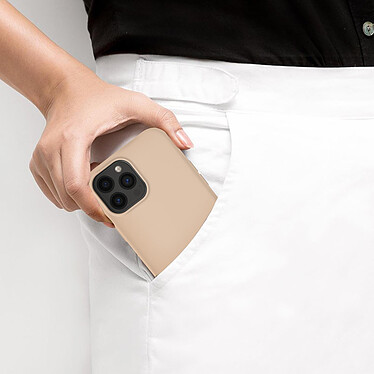 Avizar Coque iPhone 13 Pro Max Silicone Semi-rigide Finition Soft-touch rose bisque pas cher