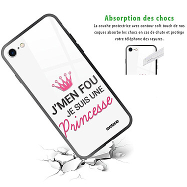 Avis Evetane Coque iPhone 7/8/ iPhone SE 2020/ 2022 Coque Soft Touch Glossy Je suis une princesse Design