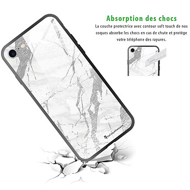 Avis LaCoqueFrançaise Coque iPhone 7/8/ iPhone SE 2020/ 2022 Coque Soft Touch Glossy Marbre gris Design