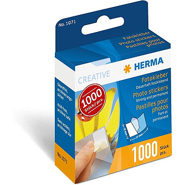 HERMA pack de 1000 pastilles pour photos dans un distributeur en carton