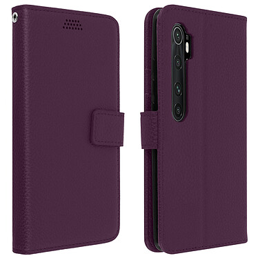 Avizar Housse Xiaomi Mi Note 10 Lite Étui Porte-carte Fonction Support Vidéo violet