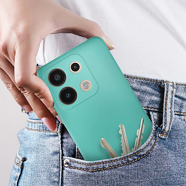 Avizar Coque pour Xiaomi Redmi Note 13 4G Soft-touch Anti-traces Turquoise pas cher