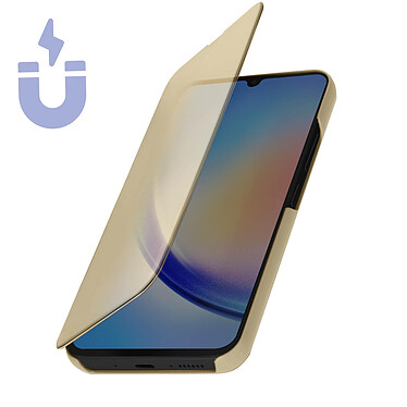 Avizar Étui Clear View pour Samsung Galaxy A34 5G Clapet Miroir Fonction Support  Or pas cher