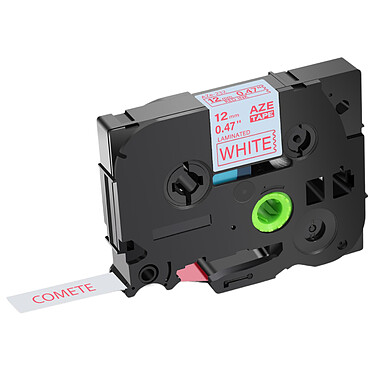 1 Ruban compatible Brother TZe-232 Rouge sur Blanc cassette recharge pour étiqueteuse Brother