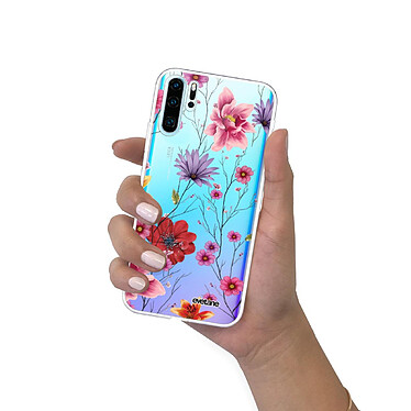 Evetane Coque Huawei P30 Pro/ P30 Pro New Edition silicone transparente Motif Fleurs Multicolores ultra resistant pas cher