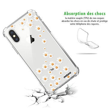Avis Evetane Coque iPhone X/Xs anti-choc souple angles renforcés transparente Motif Marguerite