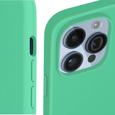 Acheter Avizar Coque pour iPhone 15 Pro Max Silicone Semi-rigide Finition Douce au Toucher Fine  Vert