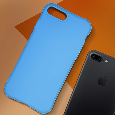 Avizar Coque pour iPhone 7 Plus / 8 Plus Silicone Flexible Bumper Résistant Fine Bleu pas cher