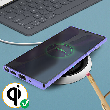 Acheter Avizar Coque Galaxy Note 20 Semi-rigide Soft Touch Compatible QI violet