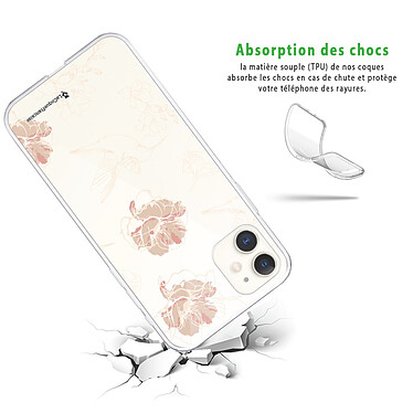 Avis LaCoqueFrançaise Coque iPhone 11 silicone transparente Motif Fleurs Blanches ultra resistant