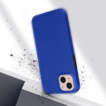 Avis Avizar Coque iPhone 13 Mini Arrière Rigide bleu et Avant Souple Transparent
