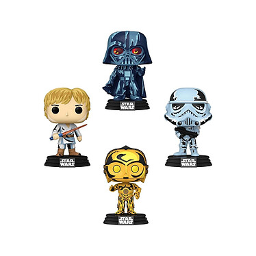 Star Wars - Pack 4 figurines POP! Star Wars Retro Series 9 cm