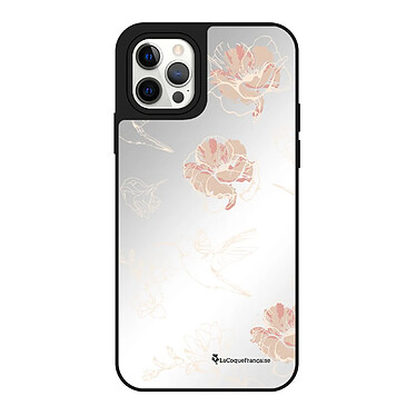 LaCoqueFrançaise Coque iPhone 12/12 Pro miroir Fleurs Blanches Design