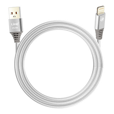 LinQ Câble USB vers Lightning Nylon Tressé 1.5m Charge et Transfert Argent