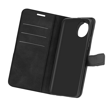 Avizar Étui Xiaomi Redmi Note 9T 5G Style Vintage Porte-cartes Support Vidéo noir