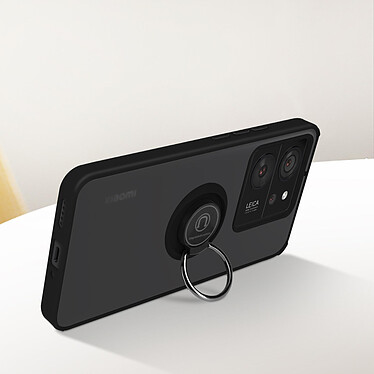 Avizar Coque pour Xiaomi 13T et 13T Pro Bi-matière Bague Métallique Support Vidéo  Noir pas cher
