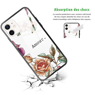 Avis LaCoqueFrançaise Coque iPhone 12 Mini Coque Soft Touch Glossy Amour en fleurs Design