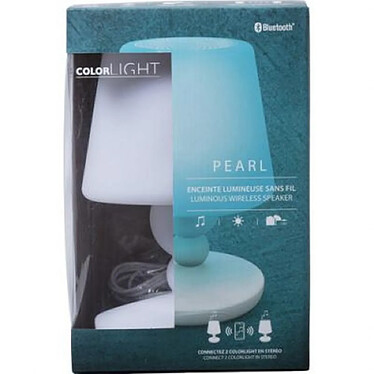 Color Block Lampe Enceinte Bluetooth 4.2 15W Lumineuse Modèle Pearl ColorLight Blanc pas cher