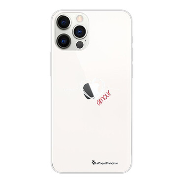 LaCoqueFrançaise Coque iPhone 12 Pro Max 360 intégrale transparente Motif Coeur Blanc Amour Tendance