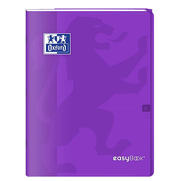 OXFORD Cahier Easybook agrafé 24x32cm 96 pages grands carreaux 90g violet