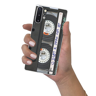 Evetane Coque Samsung Galaxy Note 10 Plus 360 intégrale transparente Motif Cassette Tendance pas cher