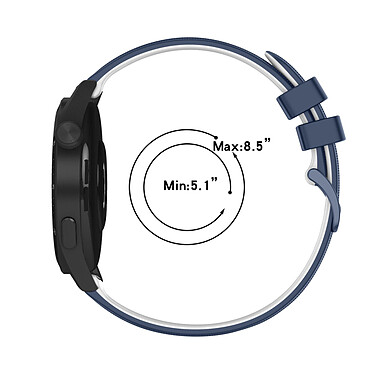 Avizar Bracelet pour Huawei Watch GT3 46mm Silicone BiColore Texturé Bleu / Blanc pas cher