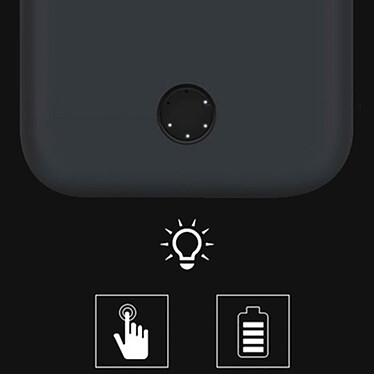 Avizar Coque Batterie iPhone XR Batterie intégrée 5000mAh Indicateur LED - Noir pas cher