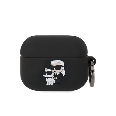 Karl Lagerfeld Coque pour Airpods Pro NFT Anti-choc en Silicone avec Anneau Noir