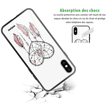 Avis Evetane Coque iPhone X/Xs Coque Soft Touch Glossy Attrape coeur Design