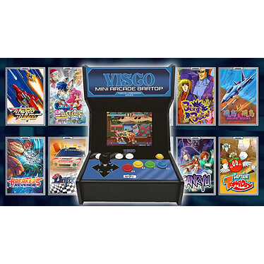  VISCO Mini Borne d'Arcade type BARTOP + 12 Jeux