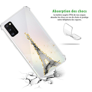 Avis LaCoqueFrançaise Coque Samsung Galaxy A41 anti-choc souple angles renforcés transparente Motif Illumination de paris