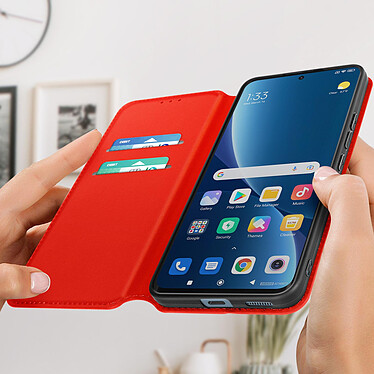 Avis Avizar Housse pour Xiaomi 12 Lite Clapet Portefeuille Fonction Support Vidéo  rouge