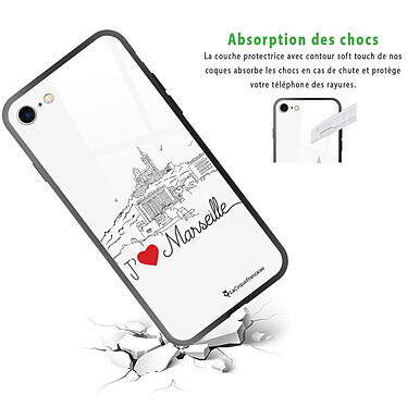 Avis LaCoqueFrançaise Coque iPhone 7/8/ iPhone SE 2020/ 2022 Coque Soft Touch Glossy J'aime Marseille Design