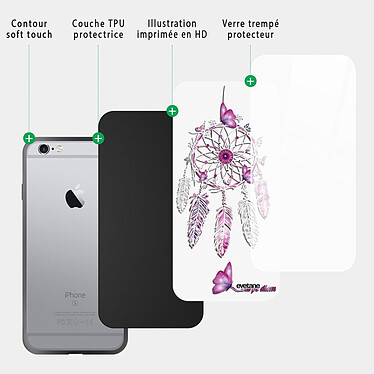 Acheter Evetane Coque iPhone 6/6s Coque Soft Touch Glossy Carpe diem Design