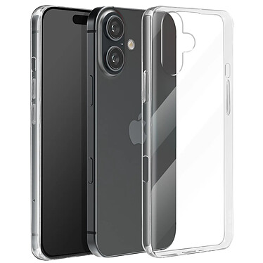 Avizar Coque Fine pour iPhone 16 Épaisseur 0.5mm Silicone Anti-humidité Transparent