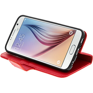 Acheter Avizar Housse Etui Folio Portefeuille pour Samsung Galaxy S6 - Rouge