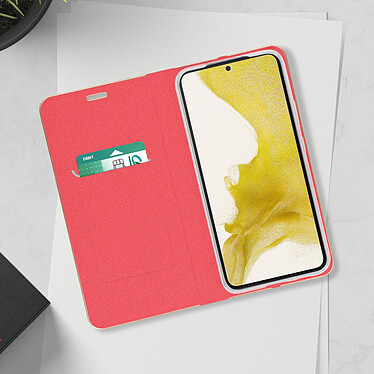Avis Forcell Étui pour Samsung Galaxy S22 Plus Porte-carte Support Vidéo  Luna Book Gold Rouge